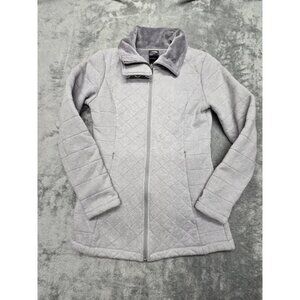 North Face Jacket Womens Small‎ Mid-Length Silver Fleece Lined